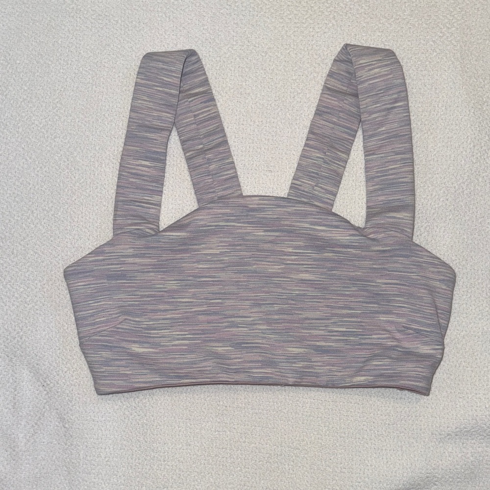 Outdoor Voices Freeform Purple Pink Square Neck Sports Bra